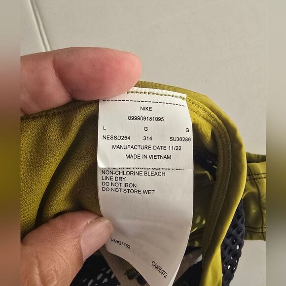 Nike Women's Explore Cheeky Sling Bikini Bottom In Moss Size Large - Picture 7 of 11